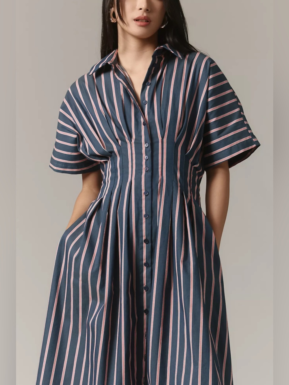Anthropologie The Tobie Shirt Midi Dress by Exquise Size M - Picture 3 of 6